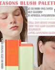 Blush Cream for Cheeks,Face Matte Contour Blush Makeup,Buildable Shimmer Facial Cheek Blusher Shades,Blendable Cosmetic Makeup Blush 02
