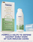 Coppertone Every Tone Invisible Finish Age UV Defense Face Sunscreen SPF 60+ with Bakuchiol, Lightweight, Blends in Clear Sunscreen for All Skin Tones, 1.7 Fl Oz Pump Bottle