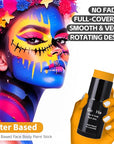 Go Ho Orange Face Paint Stick,Water Based Washable Face Body Paint Stick,Non-toxic Full-coverage Cream Body Paint for Adults Children Halloween Cosplay SFX Tiger Pumpkin Makeup