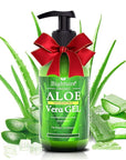 Aloe Vera Gel, 100% Aloe Vera Organic from Freshly Cut Aloe Leaves, Skin Care for Deeply & Rapidly Soothing, Firming, After Shave, Sunburn Relieve, etc