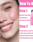 Milk Cooling Water Jelly Tint, Jelly Blush Stick Makeup Jelly Tint, Milk Jelly Blush, Cruelty Free, Blush Stick for Cheeks and Lips