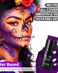 Go Ho Dark Purple Face Body Paint Stick,Easily Washable Formula Purple Face Paint Stick,Non-toxic Cream Purple Body Paint for Adults Children Halloween Mermaid Ursula Costume Cosplay SFX Makeup
