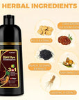 Dark Brown Hair Dye Shampoo 3 in 1 for Gray Hair Coverage, Hair Color Shampoo for Women Men, Herbal Ingredients Champu Para Pintar el Cabello (16.9 Oz)