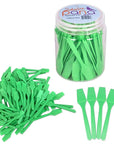 Pana 100pcs Cosmetic Make Up Disposable Plastic 2.5" Spatulas Skin Care Facial Cream Mask Spatula (100 Pieces in a Container) (APPLE GREEN)