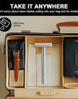 Double Edge Safety Razor with Chrome Plated Handle & Silicone Cover & 10 Blades Single Blade Safety Razor for Travel Metal Eco-Friendly Reusable Razor for Shaving