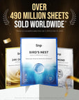 SNP 1000mg Bird's Nest + Hyaluronic Acid Ampoule Sheet Mask | Hyaluronic Acid Sheet Mask | Maximum Hydration and Protection for All Dry Skin Types | Korean Skincare Facial Mask | 10 Sheets