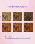 eSalon Permanent Hair Color & Hair Dye Complete Kit - Personal Colorist Kit for Up To 100% Gray Coverage for All Hair Types - Professional-Grade Ammonia-Free Hair Dye (Dark Blonde Copper 7C)