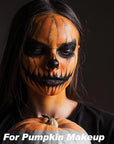 MEICOLY 2Pcs Black and Orange Face Body Paint Stick,Waterproof Face Paint for Halloween Pumpkin Tiger Lion Cosplay Makeup,Eye Black Stick for Baseball/Softball/Football/Lacrosse