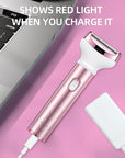 Wet & Dry Electric Razor for Women Body Razors 4-in-1 Facial Hair Remover Electric Shaver and Facial Hair Remover Painless Ladies Body Razors for Nose Face Body Leg Bikini Arm Hair