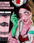 MEICOLY Light Pink Halloween Face Body Paint,2.37Oz Large Tube Water Based Body Paint for Adults and Children,Pastel Pale Pink Face Paint for Stage SFX Special Effects Cosplay Makeup