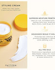 PATTERN Beauty by Tracee Ellis Ross Styling Cream - Hold & Definition for Curly Hair 3b-4c, 15 fl oz