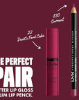 NYX PROFESSIONAL MAKEUP Butter Gloss, Non-Sticky Lip Gloss - Devil's Food Cake (Deep Plum)