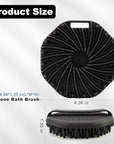 Silicone Body Scrubber, Men Body Scrubber, Gentle Exfoliating, Suitable for All Skin Types, Handheld Shower Brush, Rich Lathering, Easy to Clean (Black)