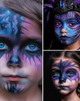 BADCOLOR Dark Purple Face Body Paint Stick, Sweatproof Eye Black Body Paint Sticks for Sports, Non-Toxic Facepaint for Halloween SFX Makeup Cosplay Joker Zombie Vampire Costume Parties