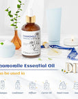 HIQILI 30ML Chamomile Essential Oil, Pure & Natural Chamomile Oil for Diffueser, Skin, Soap, Shampoo - 1.01 Fl Oz