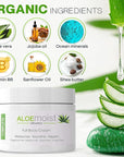 Organic Aloe Vera Lotion - Face & Body Moisturizing Cream with Natural Aloe Vera, Vitamin E Oil, Vitamin C, Retinol Cream, Shea Butter – Anti Aging Face Moisturizer for Women, Dry Skin (2 oz)