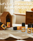 Fall Cozy Cabin Fragrance Oils Set, Essential Oil for Diffuser, Use for Soap Candle Making-Smoky Cedar Wood, Roasted Marshmallows, Autumn Leaves, Warm Flannel, Fireplace Time, Pumpkin Patch