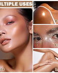 Polvo De Hadas Body Glitter Face Highlighter Powder Glow(Fairy Pink)