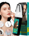 Easy Black Hair Dye,Natural Hair Dye Shampoo for Women,Semi Permanent Hair Color Cover Gray White Hair,Champu Para Canas Hair Dye 4 in 1 With Comb Herbal Plant Hair Color Shampoo(Black)