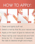 Ardell Nail Addict Naked Monarch, Press On Nails, Medium Almond Shape, Nail Kit, 1-Pack
