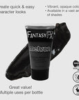 Mehron Makeup Fantasy FX Cream Makeup | Water Based | Halloween | Black Face & Body Paint For Adults 1 fl oz (30ml) (Black)