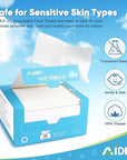 AIDEA XL Face Towels Disposable 50Ct, Clean Facial Cloths, Facial Cleansing Wipes for Sensitive Skin, Face Towelettes for Makeup Removing, Nursing, Travel, Dry Wipes 9.84"×11.81"