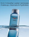 Eucerin Face Gentle Cleansing Hydrating Micellar Water, Face Cleanser and Makeup Remover with Hyaluronic Acid, 13.5 Fl Oz Bottle