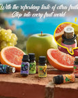 Fruit Essential Oils Set, Fragrance Oil Set for Diffuser, Scent Diffuser Oil for Candle Making- Pineapple, Sweet Orange, Grape, Green Apple, Blueberry, Watermelon