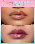 Juvia's Place Magic pH Color Change Lip Gloss - Mood - High-Gloss Shine pH Balance Lip Gloss w/Color Changing Tint, Lightweight Non-Sticky Finish, Ideal for Everyday No Makeup Look on All Skin Tones