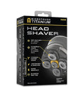 Microtouch Titanium Electric Head Shaver - Rechargeable Head and Face Shaver for Men, Cordless Razor, Hypoallergenic Wet/Dry Shaving, Precision Head Trimmer, Lithium Power, Battery Powered