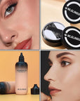 Full Coverage Liquid Foundation Makeup Set,Oil Control Concealer