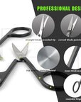 Facial Hair Small Grooming Scissors For Men Women - Eyebrow, Nose Hair, Mustache, Beard, Eyelashes, Ear Trimming Kit - Curved and Rounded Safety Tip Clippers For Hair Cutting- 2PCS Black