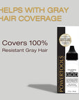 POWERTOOLS Gray Oxidizing Drops - Covers Resistant Gray Hair, Adds Depth and Shine to Any Hair Color (1 Fl Oz, Liquid, Gray, Gray)