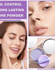 AIUEO Lavender Matte Setting Powder Sunscreen Powder Oil De Maquillaje