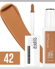 Maybelline Super Stay Liquid Concealer Makeup, Full Coverage Concealer, Up to 30 Hour Wear, Transfer Resistant, Natural Matte Finish, Oil-free, Available in 16 Shades, 42, 1 Count