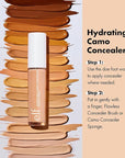 e.l.f. Hydrating Camo Concealer, Covers Blemishes & Under-Eye Circles, Full-Coverage & Delivers A Satin Finish, Vegan & Cruelty-Free, Deep Chestnut
