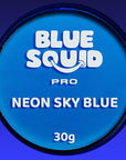 Blue Squid Face Paint Water Based Single Cake Professional Face Paint & Body Paint - Water Activated, Kids Adults Face Painting for Costume, Halloween Makeup, Cosplay - Neon Sky Blue Face Paint 30g