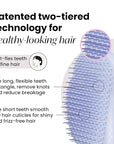 Tangle Teezer Original Detangler Brush, Dry & Wet Hair Brush for Color-Treated, Fine & Fragile Hair Types, Mint Violet
