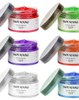 Temporary Hair Color Chalk For Kids, Hair Wax Color For 4 5 6 7 8 9 Year Old Girl Gifts, Birthday,Party, Cosplay DIY, Children's Day, Halloween, Christmas (6, Red Orange Purple Blue Green Gray)