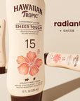 Hawaiian Tropic Sheer Touch Ultra Radiance Lotion Sunscreen SPF 15, 8oz | Hawaiian Tropic Sunscreen SPF 15, Sunblock, Broad Spectrum Sunscreen, Oxybenzone Free Sunscreen, Body Sunscreen, 8oz
