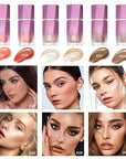 Matte Dewy Liquid Blush, Silky Smooth Cream Soft Cruelty-free,01 Pink