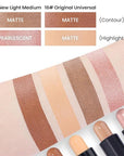 Kaely 2Pcs Cream Bronzer Highlighter Stick,Face Shaping Contouring Shades Makeup,03+16