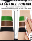 BOBISUKA Light Green Face & Body Paint Stick Water-Based Washable Face Paint Makeup Stick for Halloween Witch, Zombie, Skull, Monster, Hulk, Goblin, Cosplay, SFX, Sports Eye Black & Costume Party
