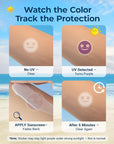 80 Pcs UV Stickers for Sunscreen, Sunscreen Stickers Reapply Reminder Know When to re-Apply Sunscreen, UV Detection Stickers Waterproof, Sunny UV Patches Reminder, SPF UV Spots for Kids (Emojis Style)