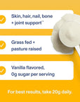 Vital Proteins Collagen Peptides Powder - Grass Fed Collagen Peptides for Hair, Nail, Skin, Bone & Joint Health, Vanilla, 23.2 Ounces