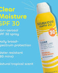 Seaweed Bath Co. Clear Moisture Mineral SPF 30 Broad Spectrum Sunscreen Spray, 6 Ounce (Pack of 2), Sustainably Harvested Seaweed, Algae, Coconut