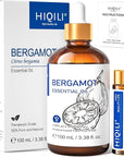 HIQILI Bergamot Essential Oil for Diffuser, Skin, Hair, DIY, 100% Pure & Natural - 3.38 Fl Oz (100 mL)