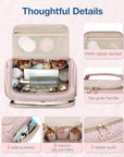 BAGSMART Travel Toiletry Bag, Large Wide-open Travel Bag for Toiletries, Makeup Cosmetic Travel Bag with Handle