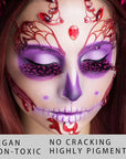 MEICOLY Purple Cream Face Body Paint,2.37Oz Large Tube Water Based Non-Toxic Full Body Paint for Adult and Kids,Highly Pigmented Face Painting for Halloween SFX Special Effects Ursula Cosplay Makeup