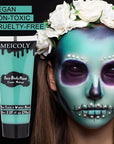 MEICOLY Cream Teal Face Body Paint,2.37Oz Large Tube Water Based Body Paint Face Painting for Adults and Kids,Halloween Face Paint Stage SFX Special Effects,Cosplay Facepaint Peacock Makeup